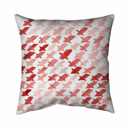 BEGIN HOME DECOR 20 x 20 in. X Red Pattern-Double Sided Print Indoor Pillow 5541-2020-AB70-1